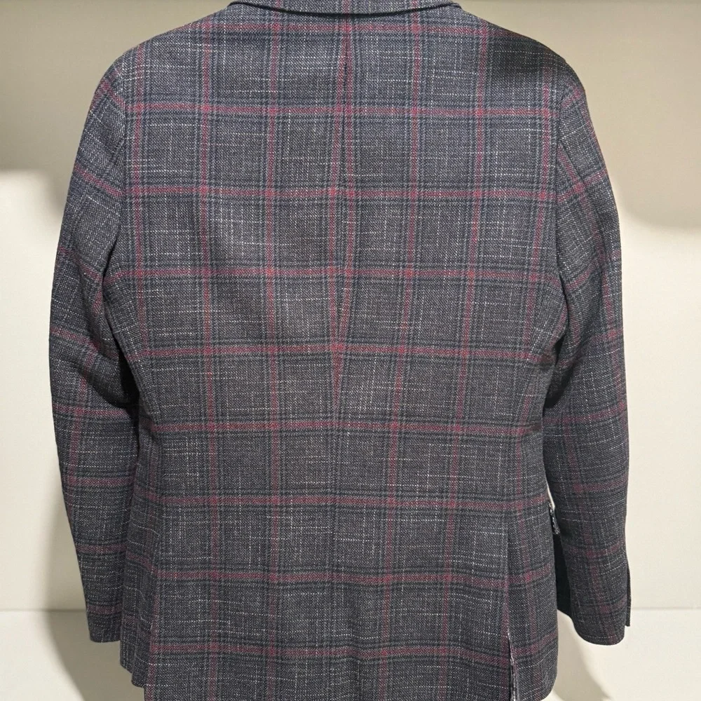 Original Penguin Navy/Burgundy Plaid Sport Coat