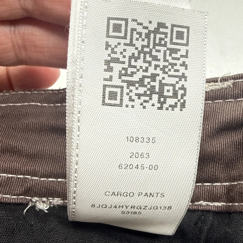 True Religion Baggy Cargo Pants 31 Brown Contrast Stitch Horseshoe Y2K Hip Hop
