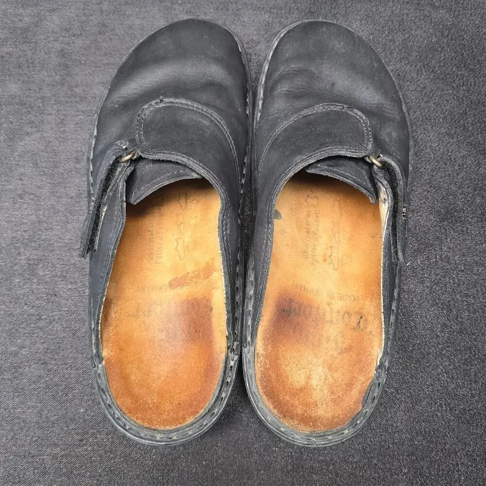 Finn Comfort Aussee Mule Black Clog Slide Sandals Shoes