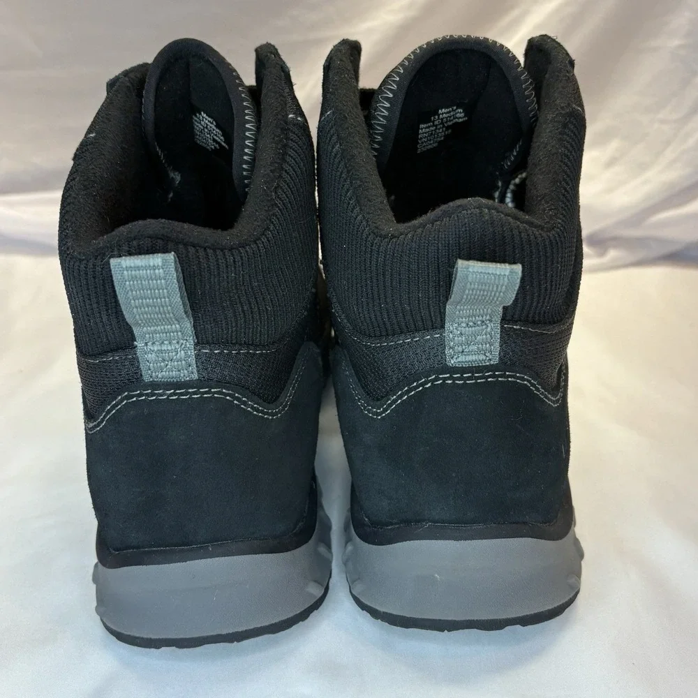 LL Bean Men's  Snow Sneakers TEK 2.5 Waterproof Black Suede Hook & Loop Mid 13 M