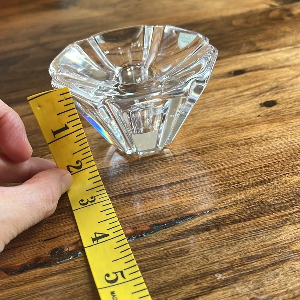 Orrefors Sweden Vintage New no Box Crystal Orion Single Taper Candle Holder MCM
