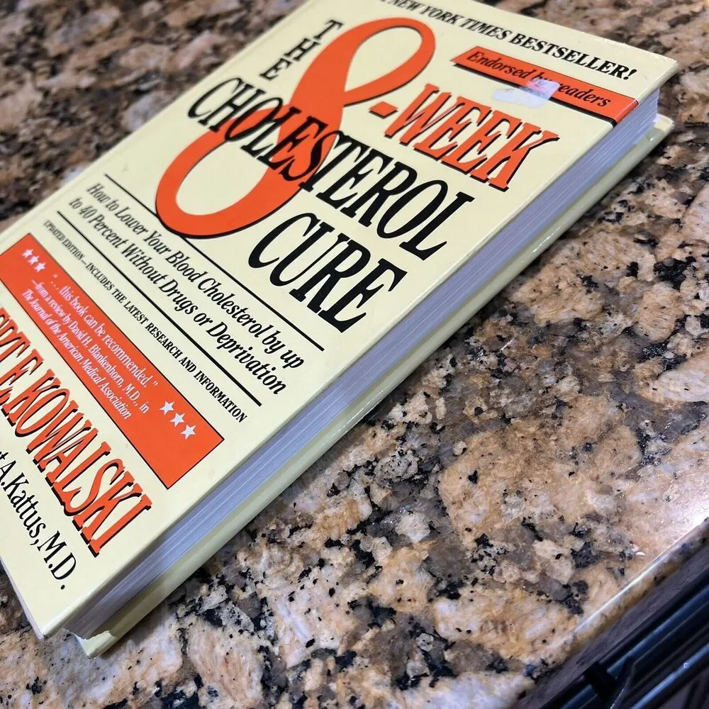 8 Week Cholesterol Cure by Kowalski 1987 Healthy Diet Hardcover Cookbook