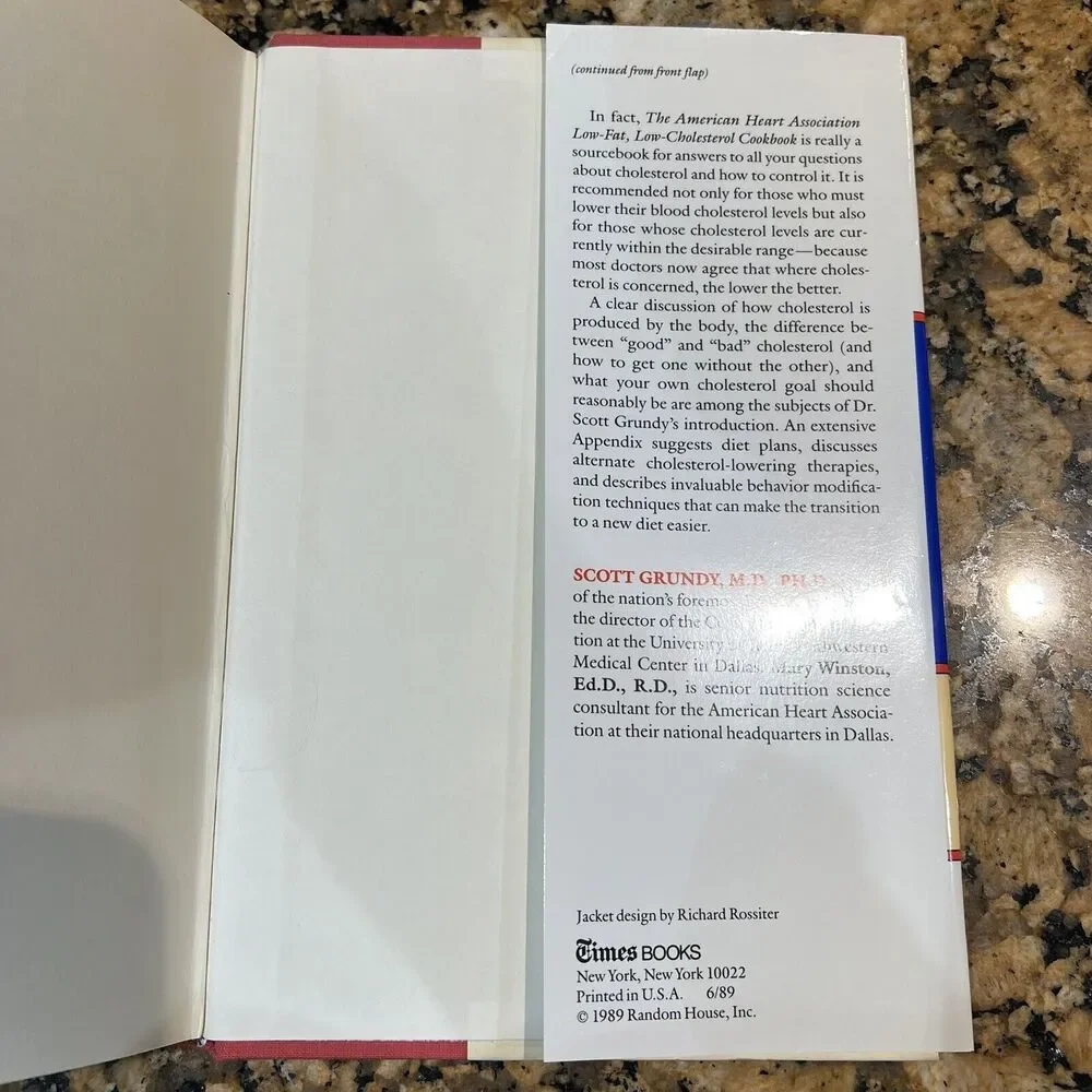 American Heart Association Low Fat Low Cholesterol Cookbook Hardcover