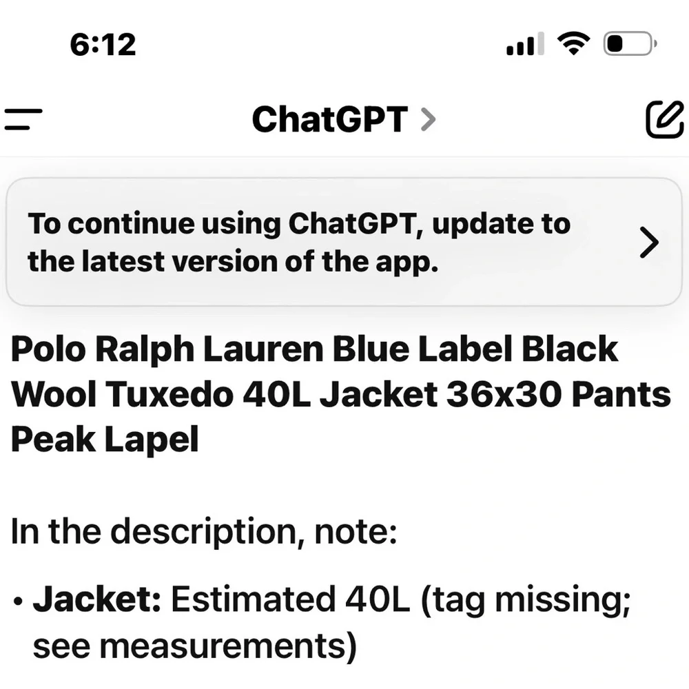 Polo Ralph Lauren lapels peak see