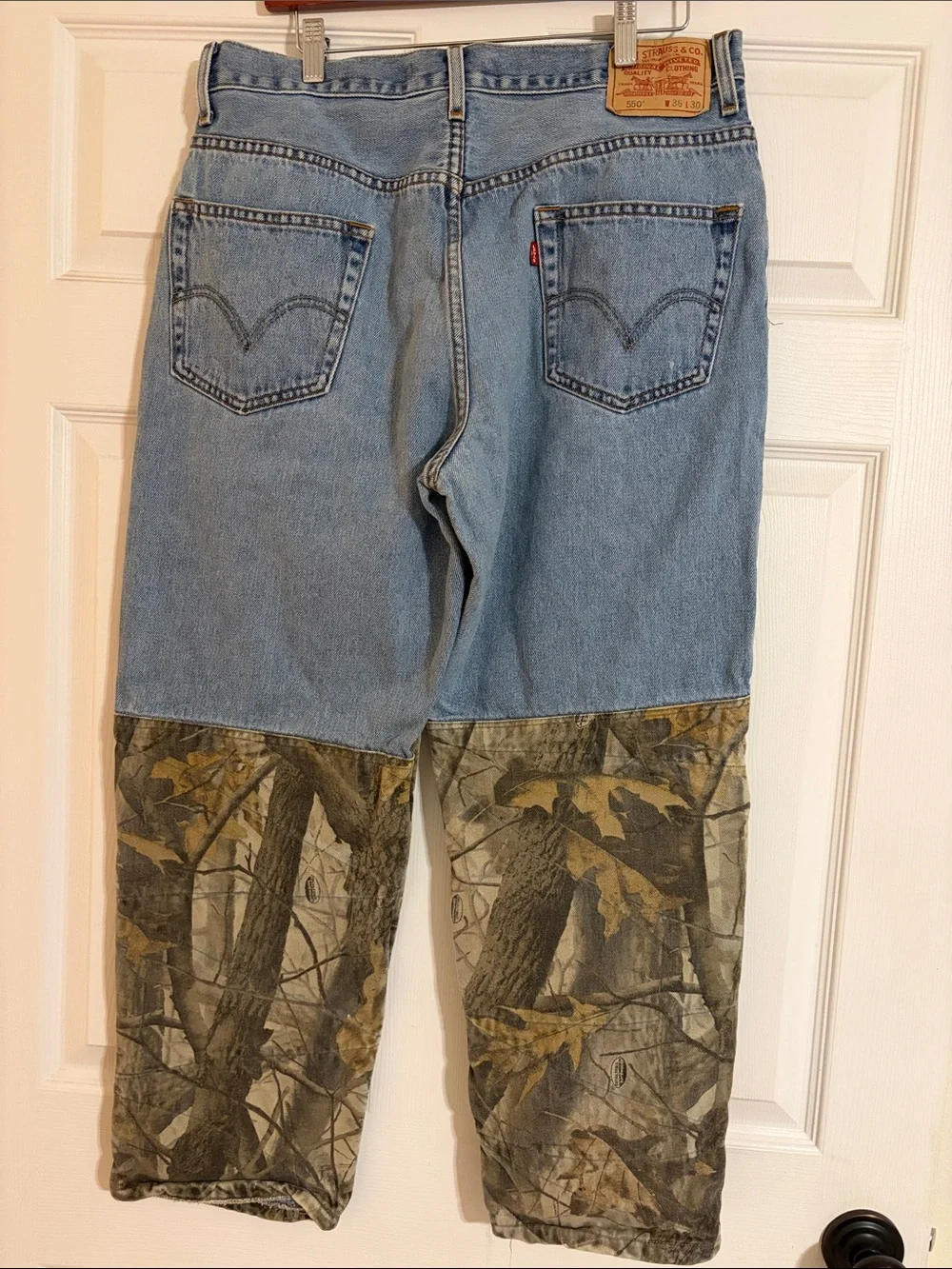 VTG 1992 Levi’s 550 Reworked Camo Jeans - 36 X 30