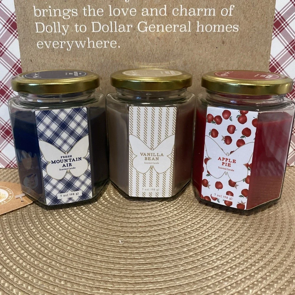 3 Jar Candle Dolly Parton Scented 7 Oz Hard 2 Find Set Is 3 NEW‎