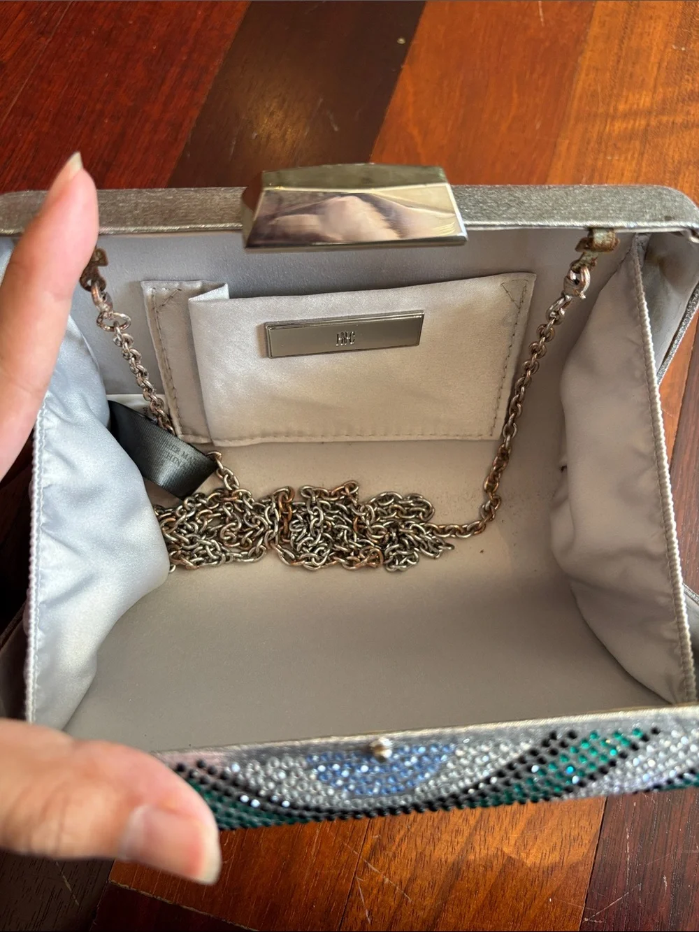 INC International Concepts Nichole Athena Clutch Blue 10005619100