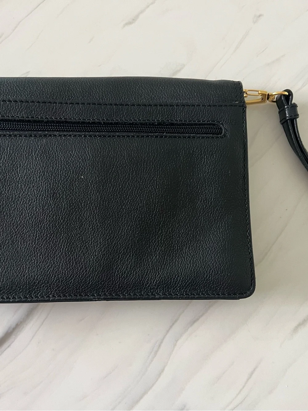 Pierre Cardin Black Leather Clutch