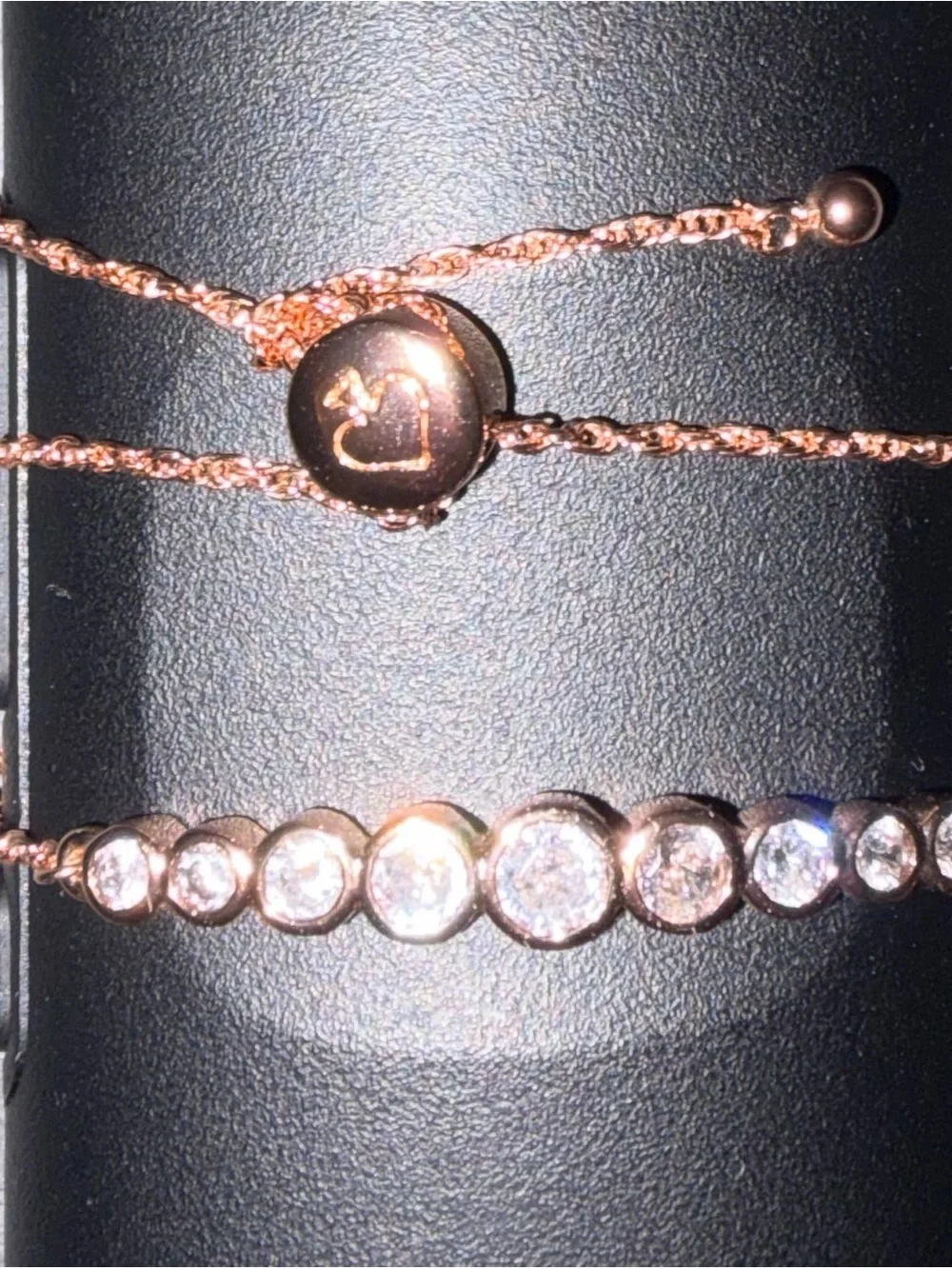 Adjustable Kate Spade Rose Gold Crystal Bracelet