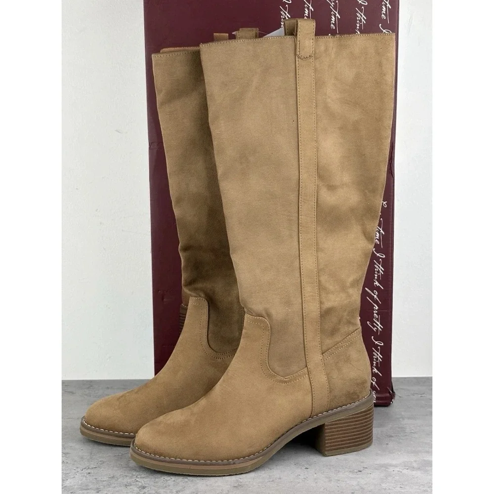 Kensie Women's Naya Knee High Boots Size 6.5 Brown New In Box