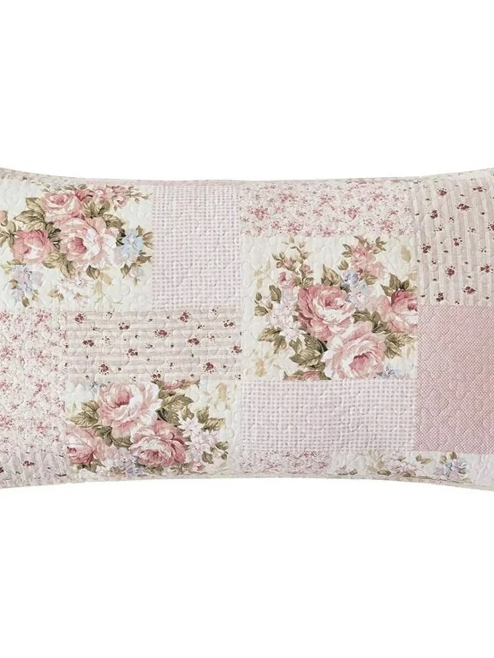 Floral Patchwork Pink oversized king 3 piece Quilt Set