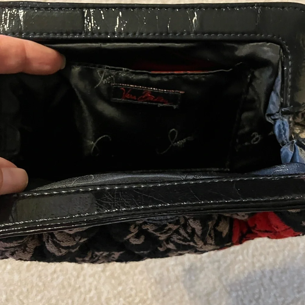 NWT Vera Bradley Limited Collection black, red and gray clutch