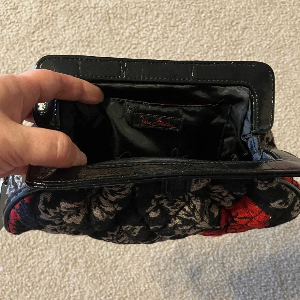 NWT Vera Bradley Limited Collection black, red and gray clutch