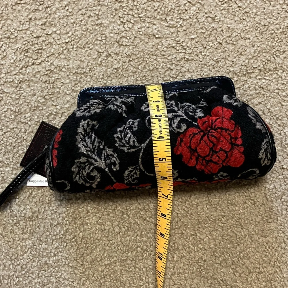 NWT Vera Bradley Limited Collection black, red and gray clutch
