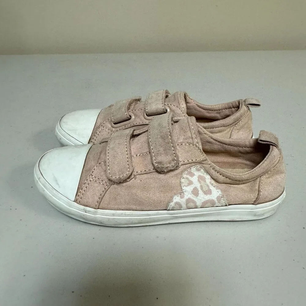 Old Navy Shoes Sneakers Girl's 11 Pink Leopard Heart Play Spring Outdoor