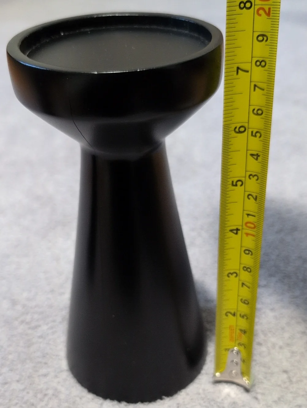 BirdRock Modern Black Flare Pedestal Candle Holders - Set of 3