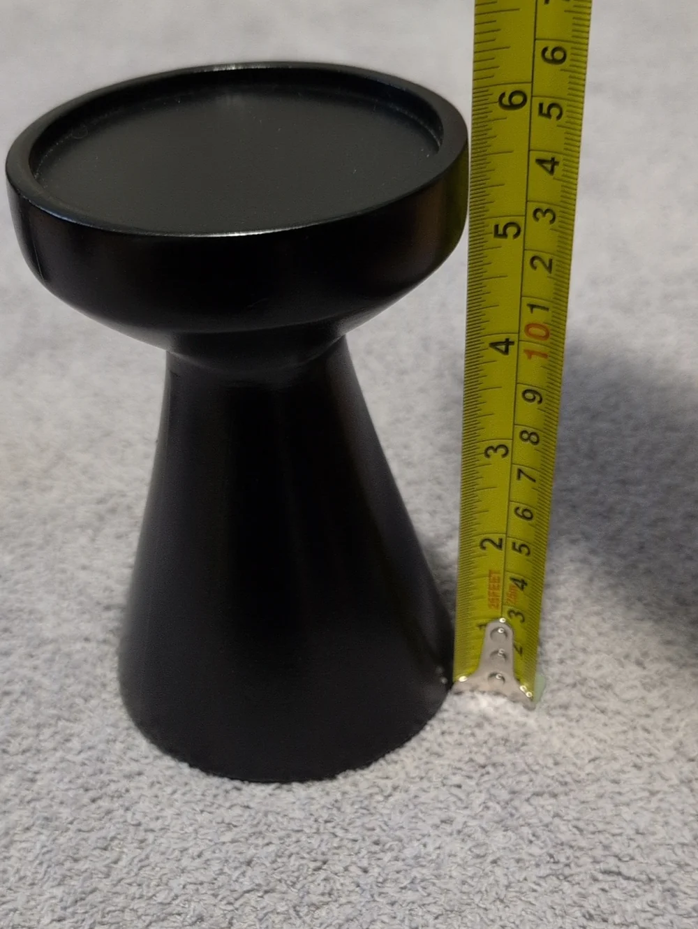 BirdRock Modern Black Flare Pedestal Candle Holders - Set of 3