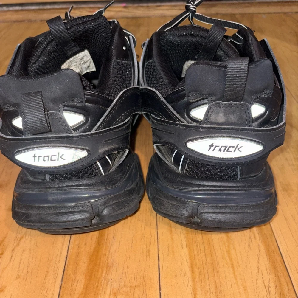 Balenciaga Black Triple S-Style Chunky Sneakers