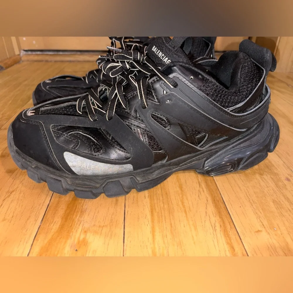 Balenciaga Black Triple S-Style Chunky Sneakers