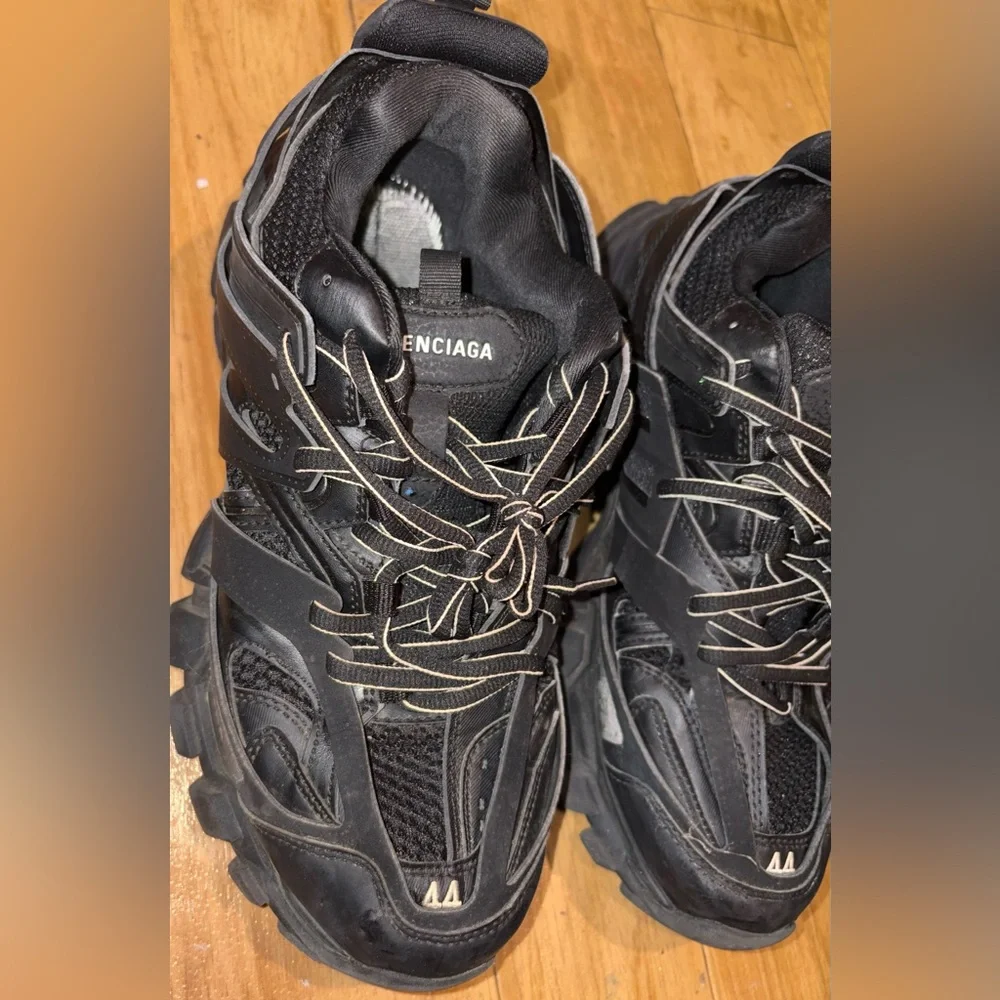 Balenciaga Black Triple S-Style Chunky Sneakers