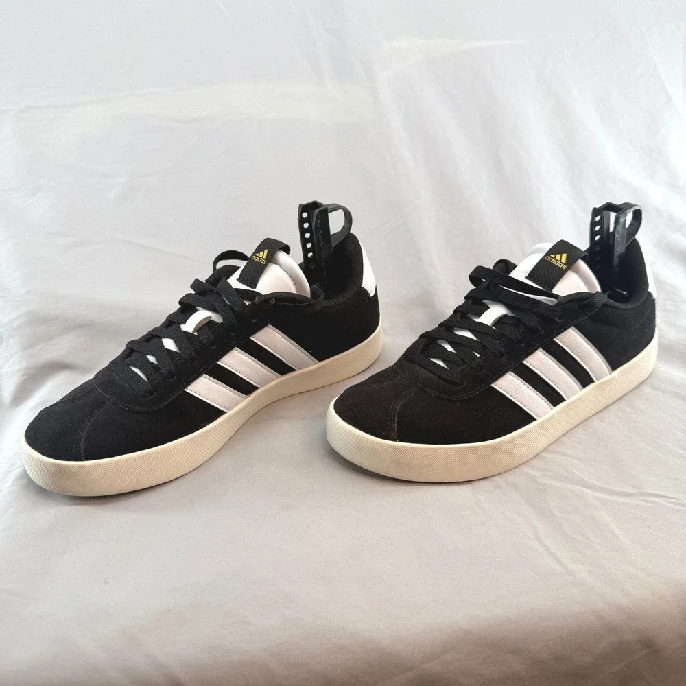 Adidas VL Court 3.0 Women's Shoes Black Suede Low Top Sneakers ID6279 Size 8.5
