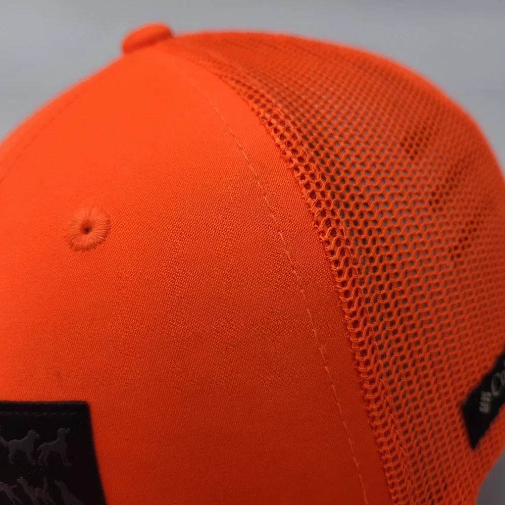 Youth Columbia Hat Snapback Trucker Mesh Blaze Orange Black PHG Hunting Flag Boy