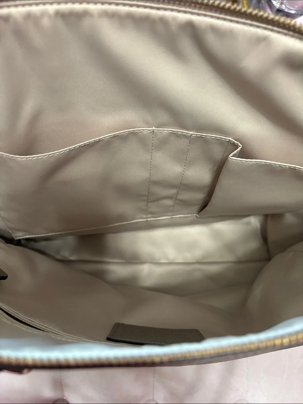 Coach structured leather