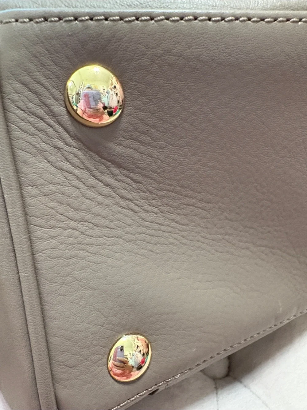 Coach structured leather
