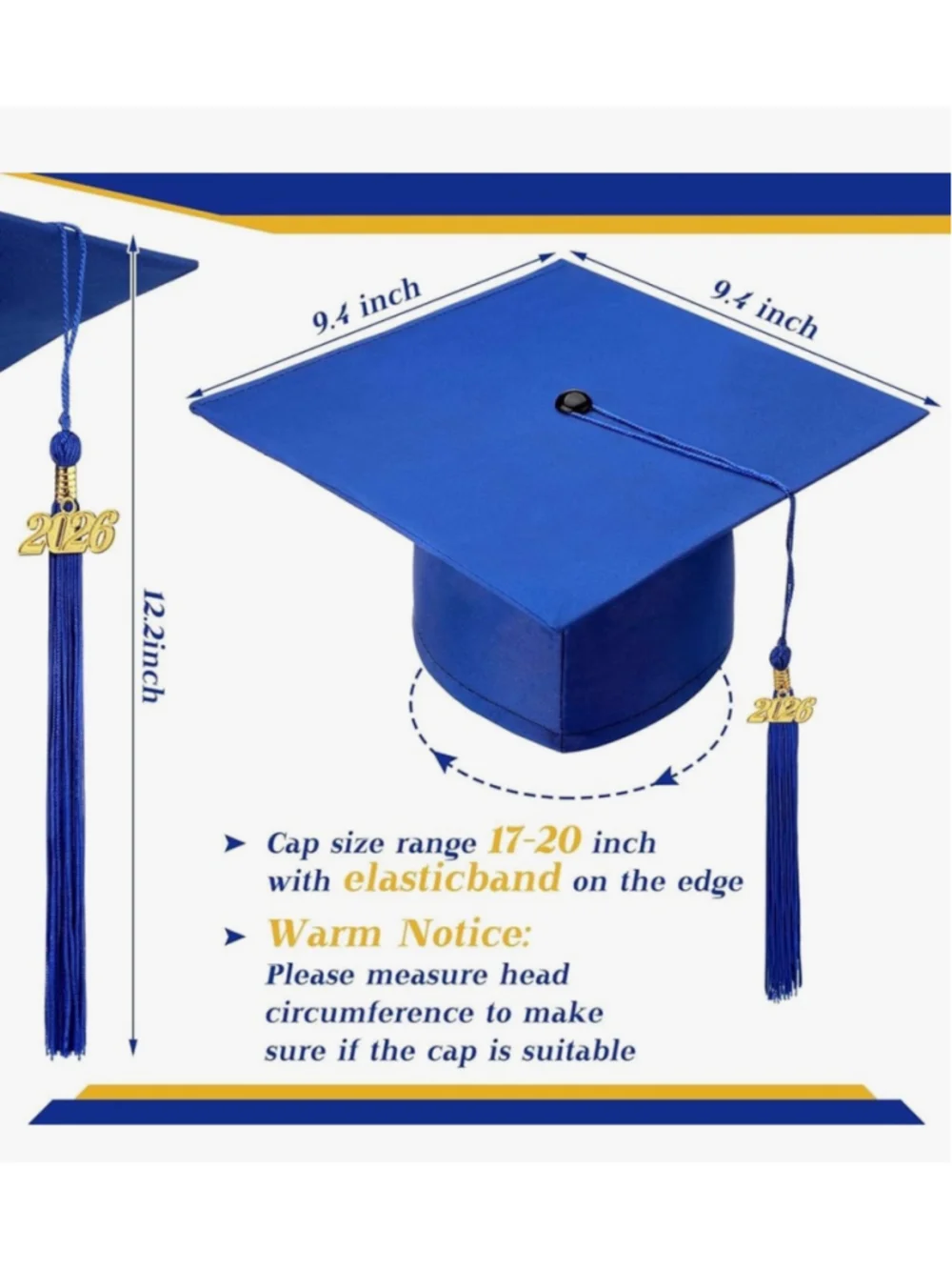 NEW Child Size 2026 Preschool Grad Caps Bulk Kindergarten Graduation Cap