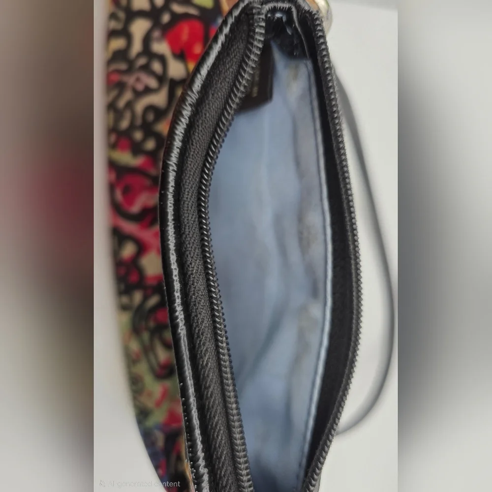 Coach Poppy Graffiti Flower Wristlet