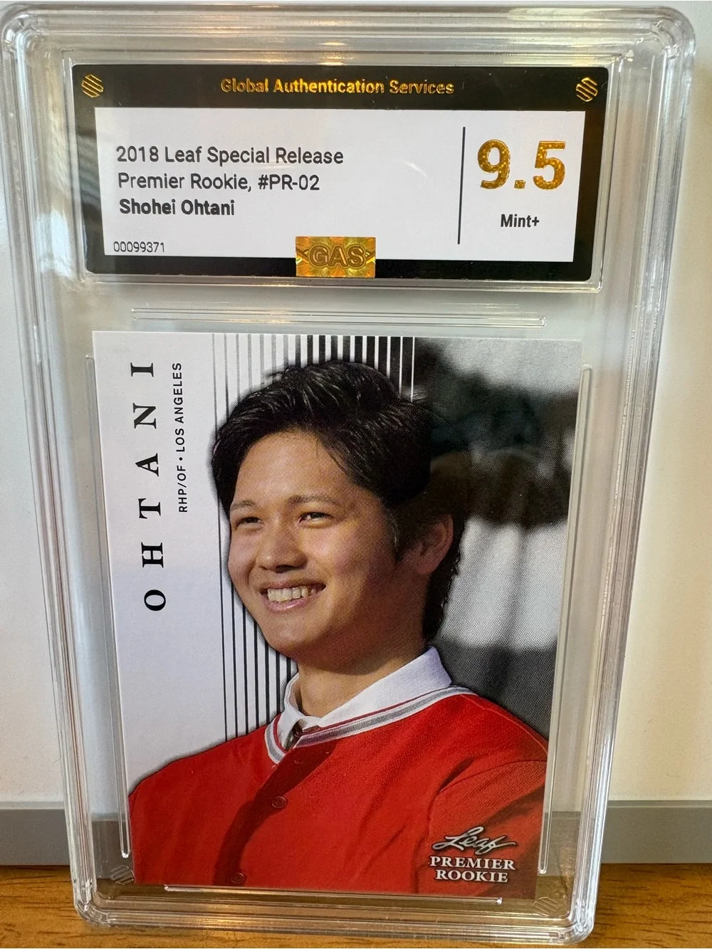 2018 Leaf Premier Rookie Shohei Ohtani Card - Red & White