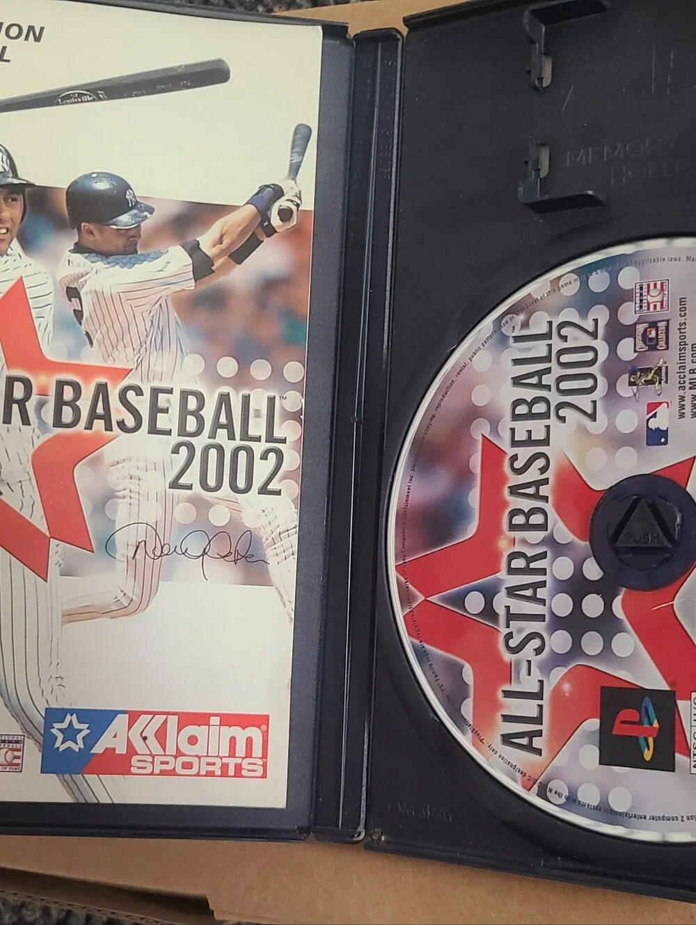 All-Star Baseball 2002 for the PlayStation 2 console, released by Acclaim Sports