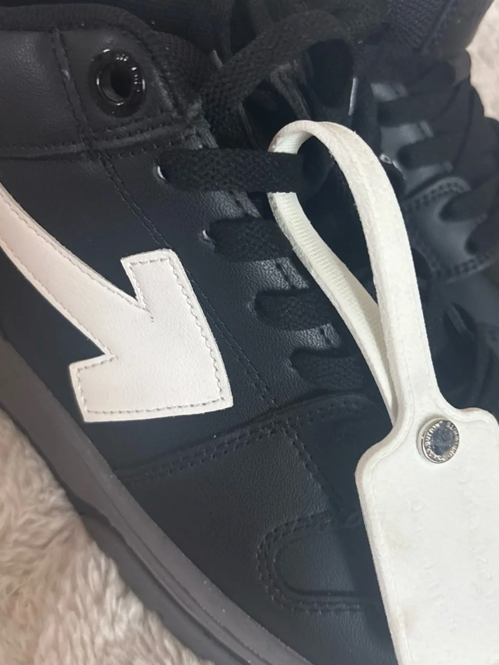 Off-White Black Sneakers with White Arrow Logo