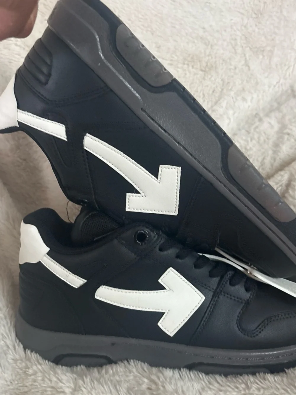 Off-White Black Sneakers with White Arrow Logo