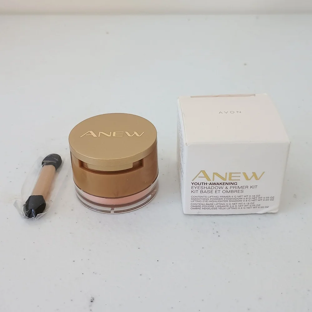 NOS 2010 Avon Anew Youth Awakening Eyeshadow & Primer Kit Soft Mauve F301