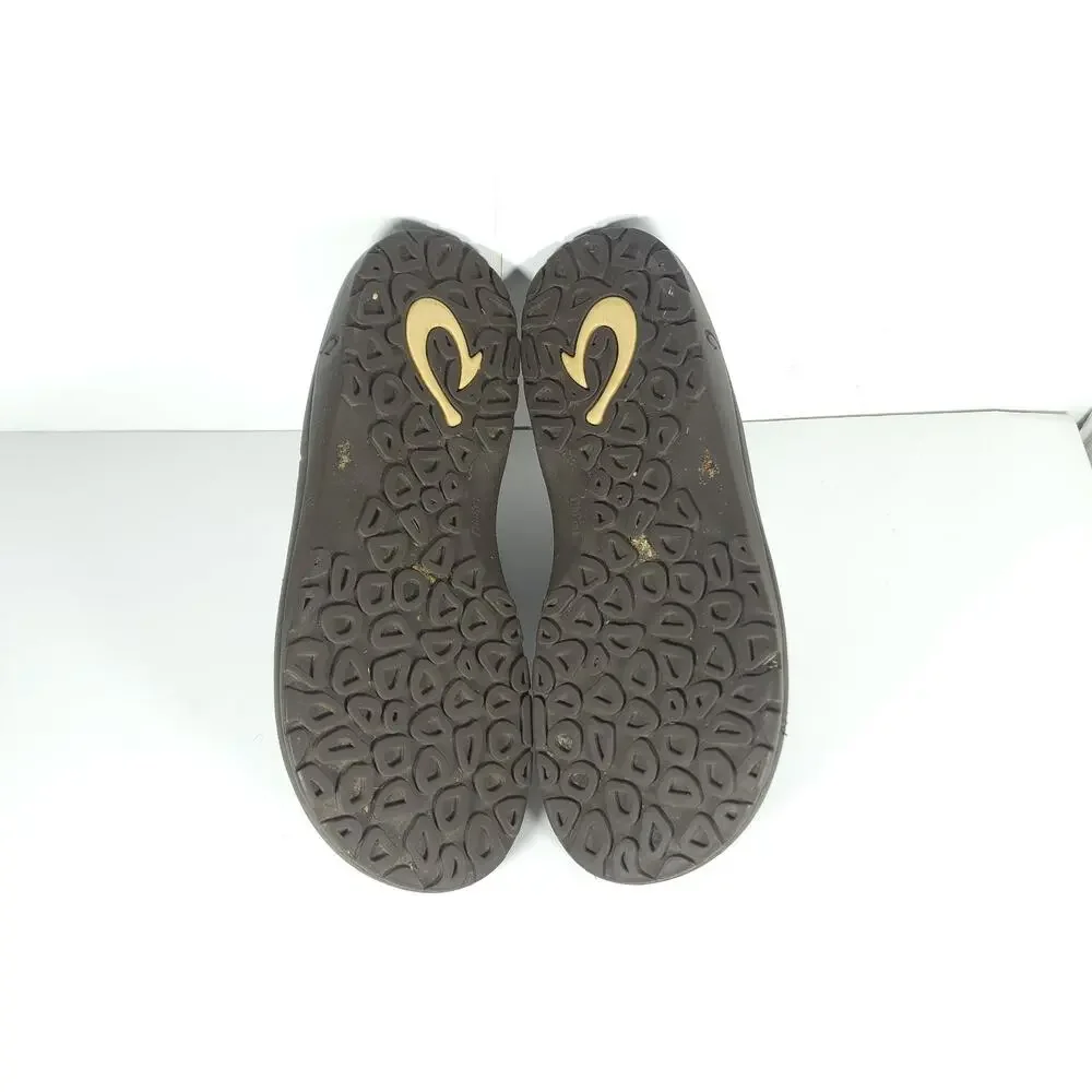 Olukai Men's Ohana US11 Brown Slip On Flat Thong Sandals