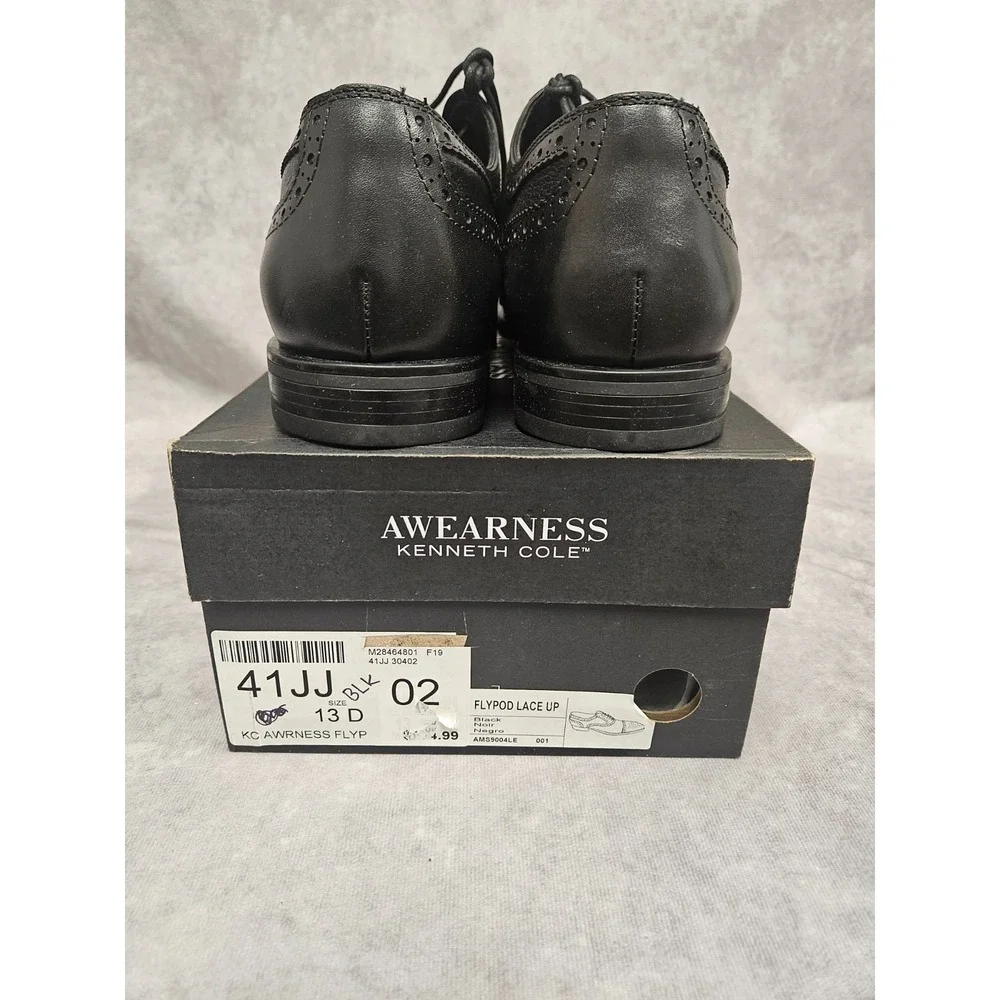 Kenneth Cole Awearness Mens Floyd Black Lace up Oxfords Size 13D New