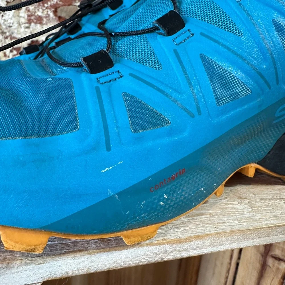 Salomon Speedcross 5 Mens Blue Black Trail Running Shoes 414620 Size 9