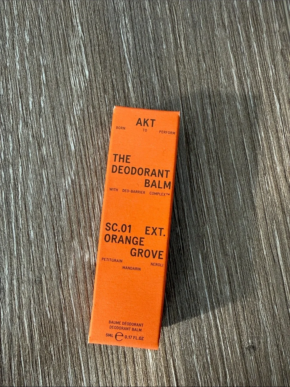 Sephora AKT The Deodorant Balm SC.01 Orange Grove - Bright Orange Box