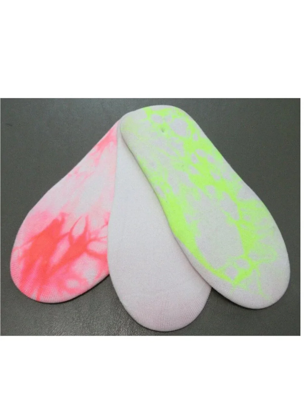 HUE Women's 3-Pair Variety Pack Neon Tie-Dye Liner Socks, One Size