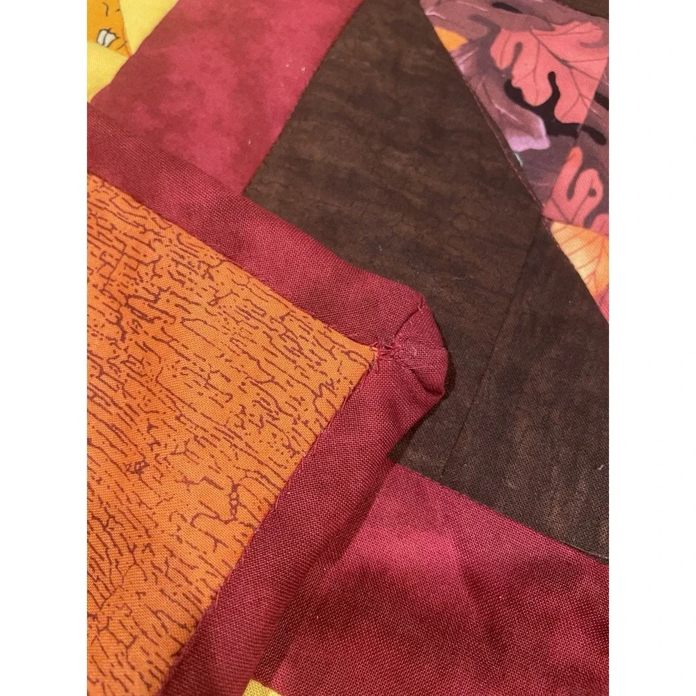 Handmade Bear Paw Quilt Blanket Quilted Autumn Fall Peanuts Snoopy 39