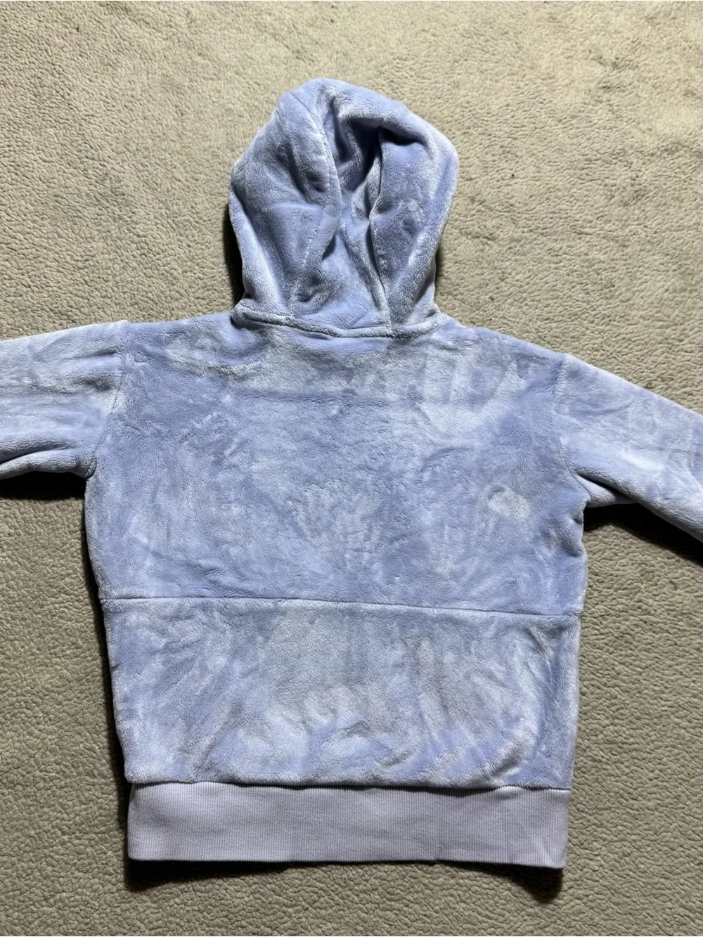 Athleta Girl Hoodie Girls XS (6) Light Blue Soft Fleece Front Pocket Sweater Top