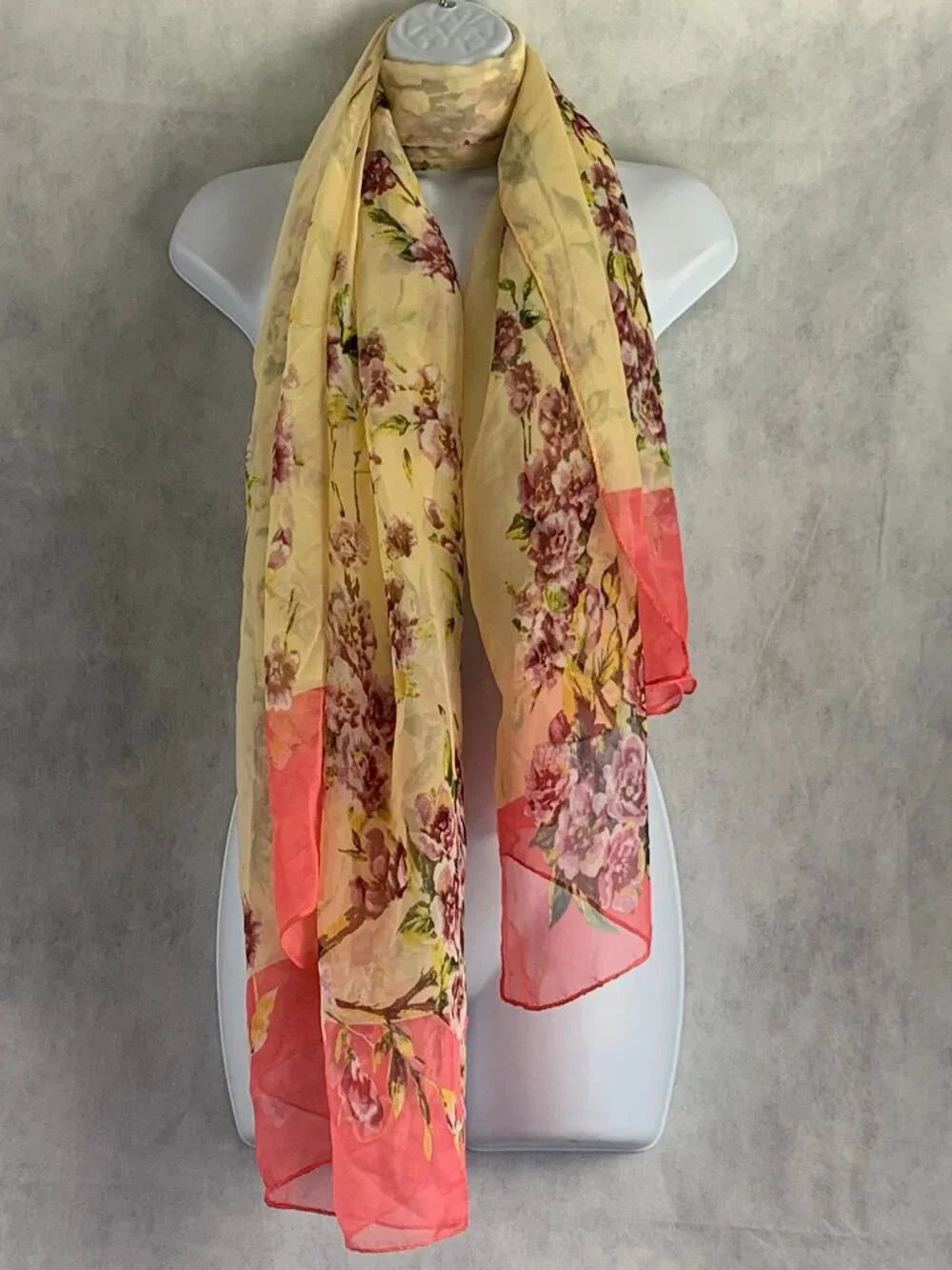 Cejon Women's Morning Dew Floral Day Wrap Scarf, Pink Multi, One Size