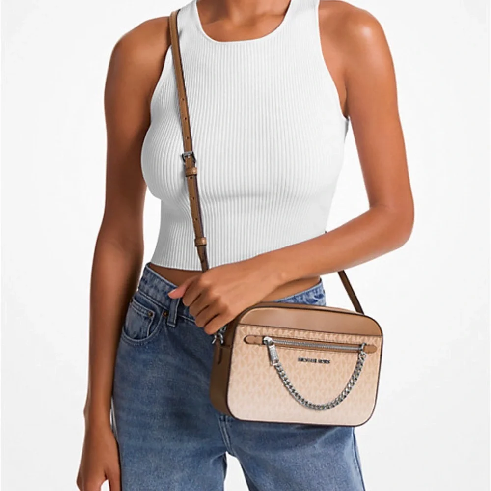 Michael Kors Jet Set Item Large Ombré EW Signature ZP Chain XBody Logo Crossbody
