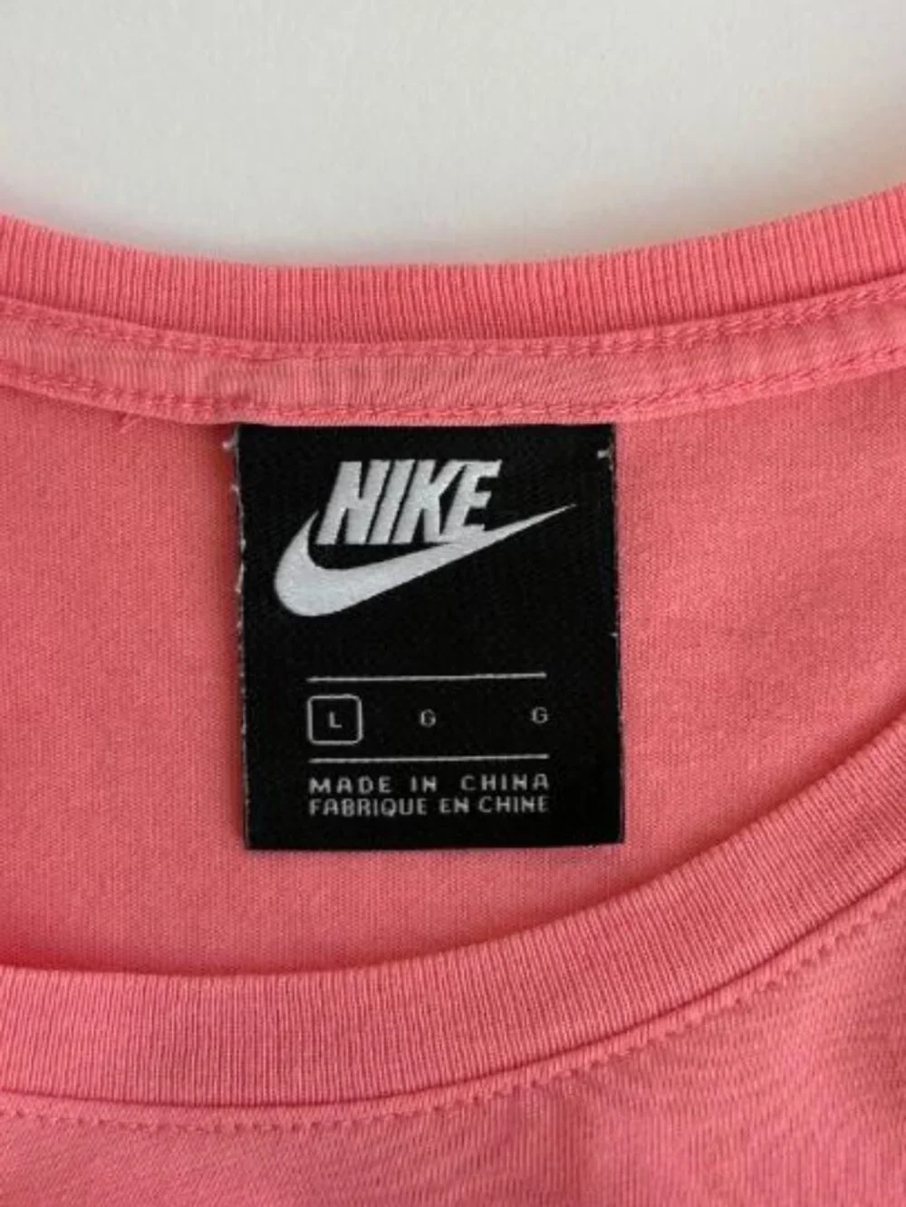 Nike Futura Logo Print Cotton Coral Pink Dress