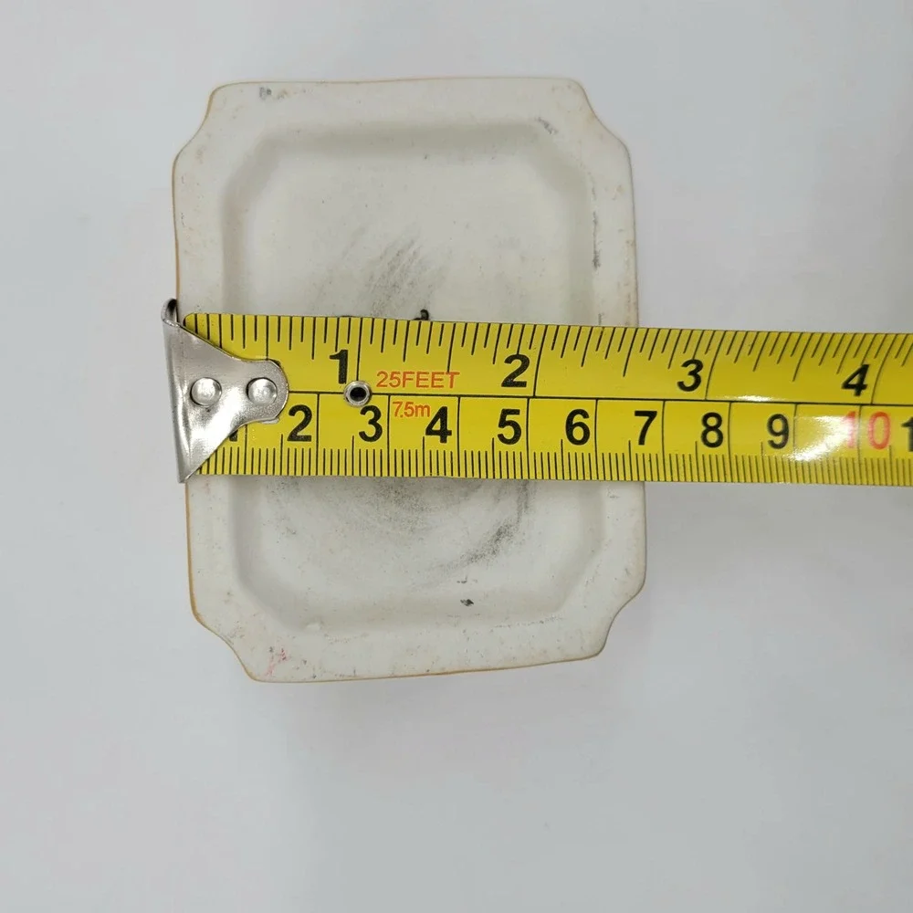 Hall China 716 Vintage Tan Ceramic Sugar Packet Holder Caddy Made in USA