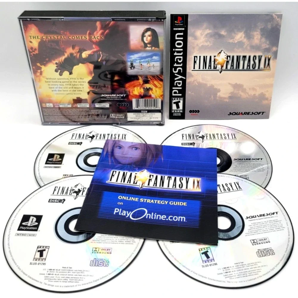 Final Fantasy IX 9 - PlayStation 1 PS1 CIB COMPLETE IN BOX W/ REG BLACK LABEL