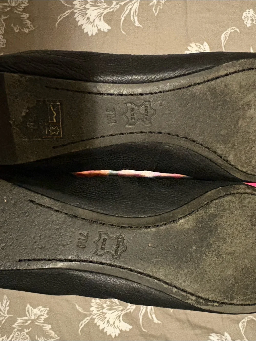 ✨🖤 Tory Burch Black Leather Ballet Flats with Gold Logo Medallion