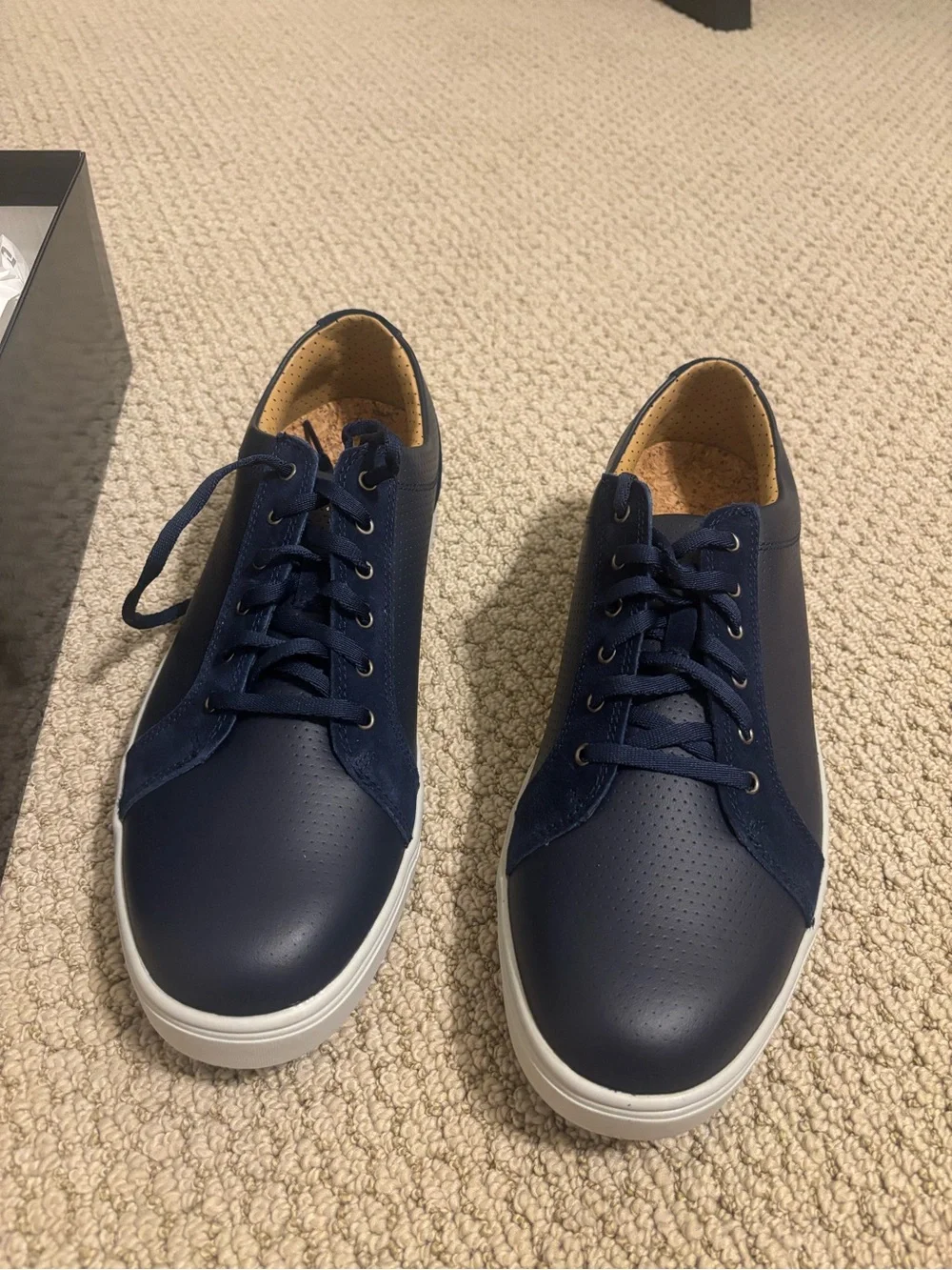 Men's Navy Casual Lace-Up Sneakers