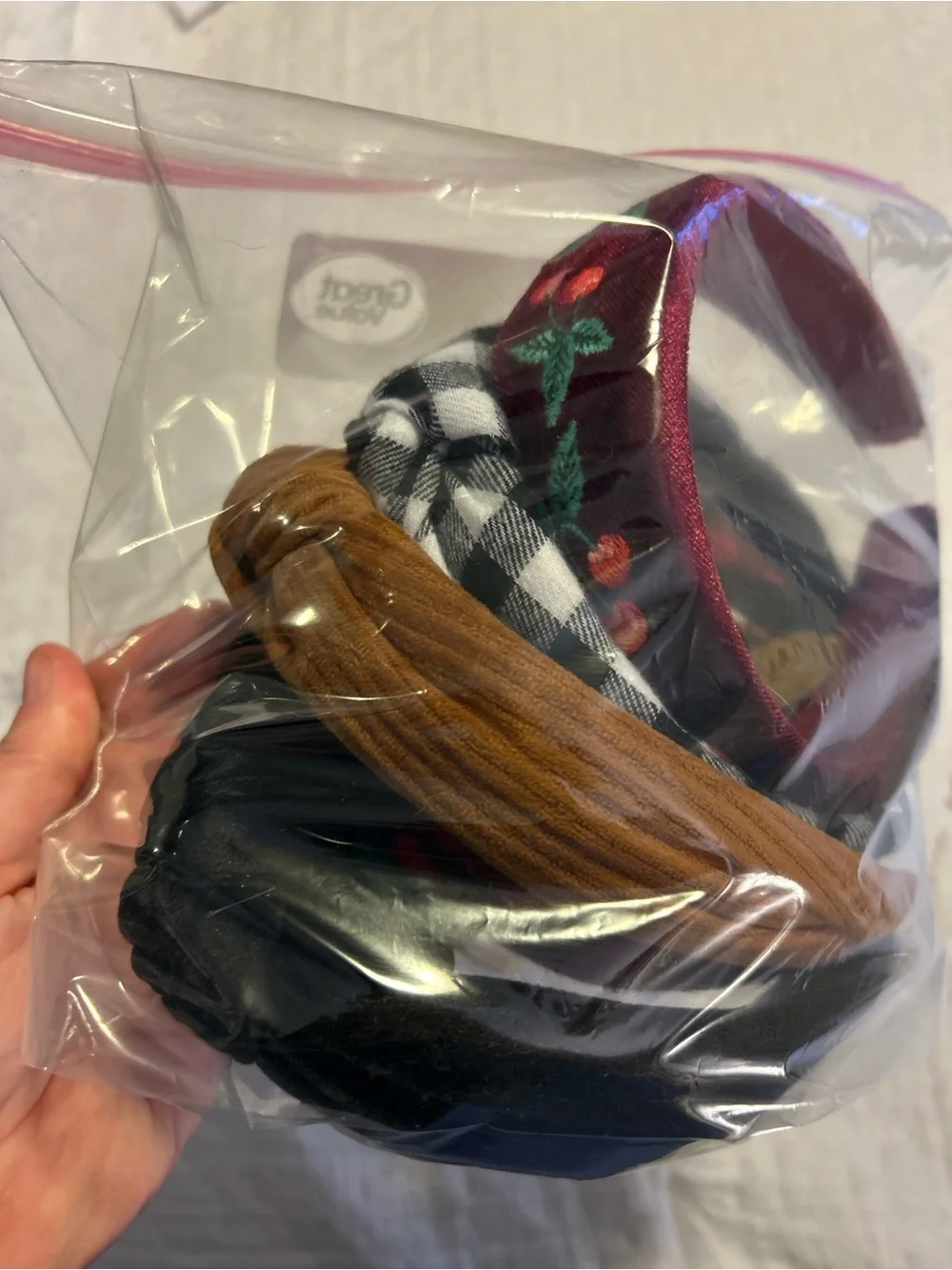 6-Piece Headband & Hair Clip Bundle Velvet Plaid Knotted Mixed Styles